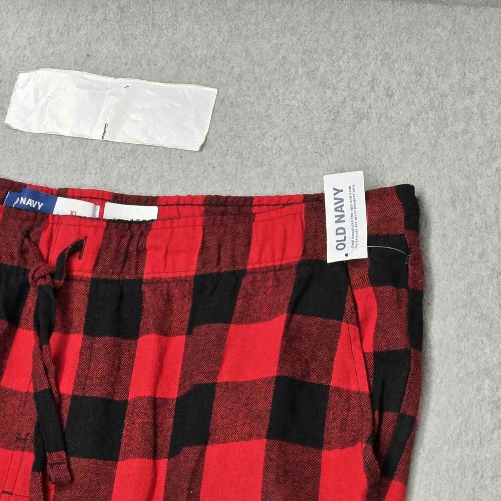 Old Navy Men Sleepwear XL Red Plaid Pajama Pants 28